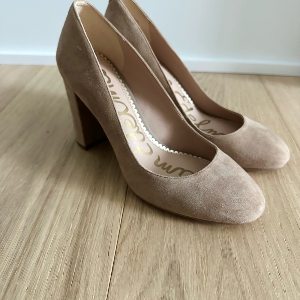 Sam Edelman Tan Suede Heels